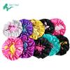Hair Sleep Cap Women Solid Color Satin Bonnet Set Double Layer