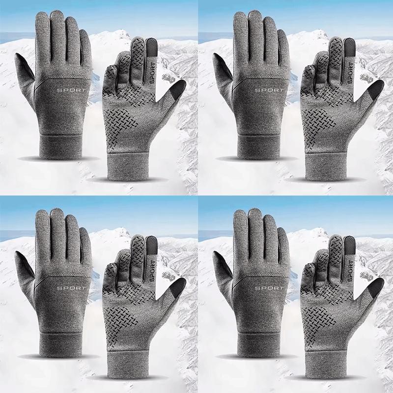 1-4pairs Motorcycle Men's Gloves Women Sports Cycling Warm Autumn Winter Driving Velvet Touch Screen Water Gloves Fishing Glove
