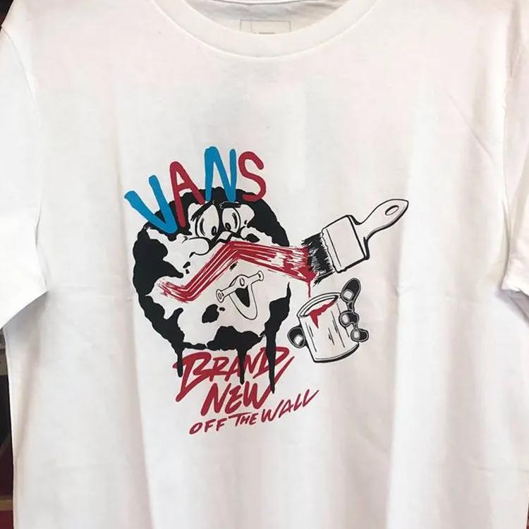 Vans T-Shirts Unisex White Crew Neck Moderate Straight Fit (Unisex) T-Shirts VN0A7TQGWHT