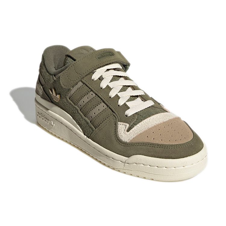 adidas Forum 84 Low Focus Olive Женские кроссовки Зелено-кремово-белые GX5075