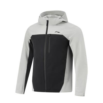 Li Ning Sports Lifestyle Series Повседневная теплая водонепроницаемая износостойкая ветровка для мужчин Верхняя одежда Серый AWBU065-2