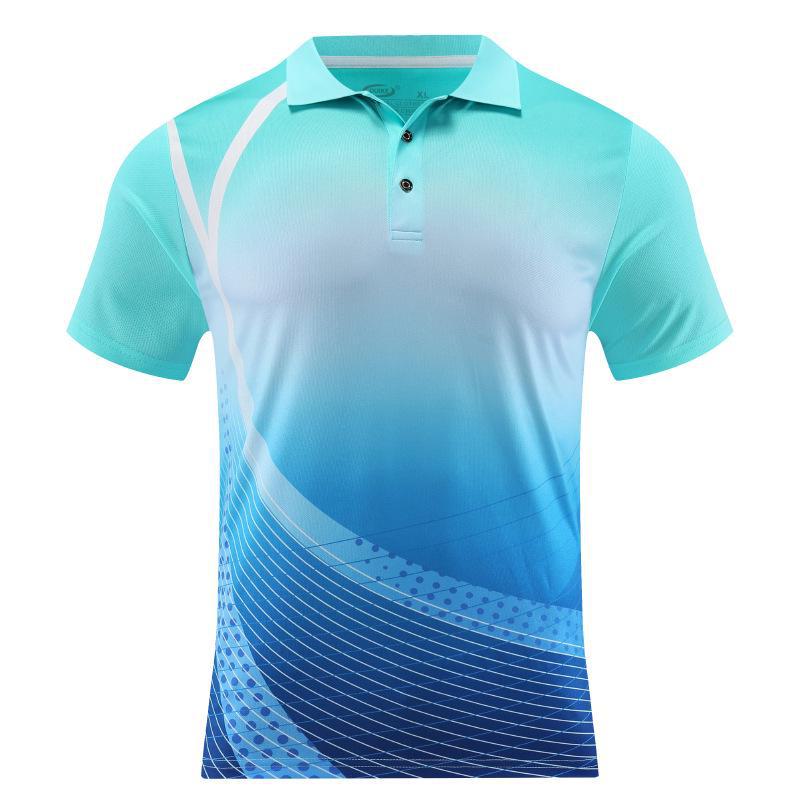 Унисекс дышащие спортивные костюмы с короткими рукавами для бадминтона и настольного тенниса - летние топы для тренировок и соревнований