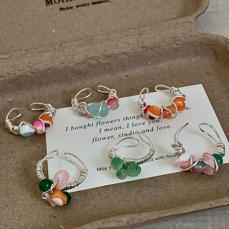 Vintage-inspired Rings with Multicolor Crystal and Tiger Eye Stone Accents Perfect for Special Occasions