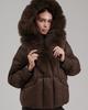 Куртка женская с мехом ZLLY 25539 M шоколадная