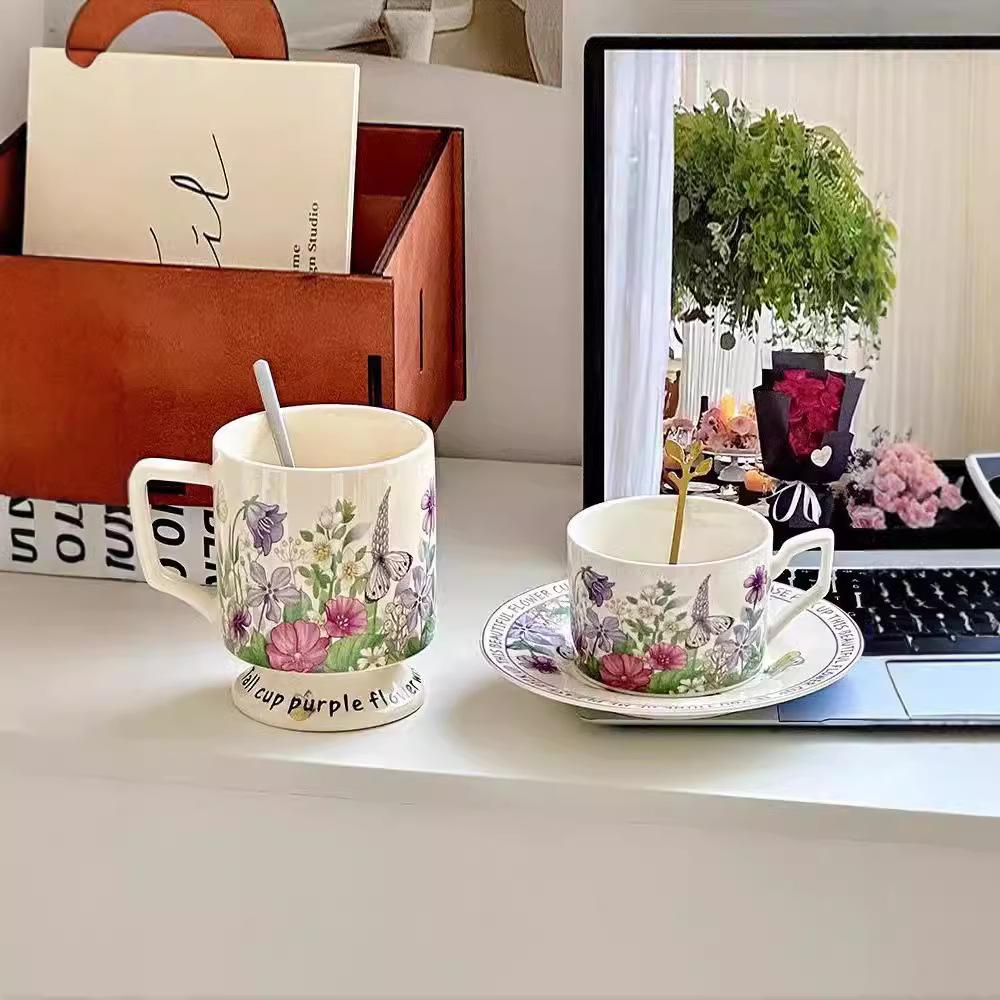 The Xiaoxiangfeng Ceramic Mug Has A Niche Design Sense The Rose Highball Cup Is A High End Drinking Cup for Women's Offices