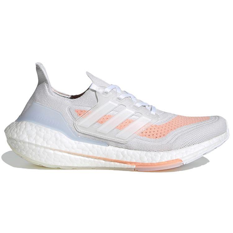 Adidas UltraBoost 21 White Glow Pink Женские кроссовки Кристально-белые облачно-белые FY0396