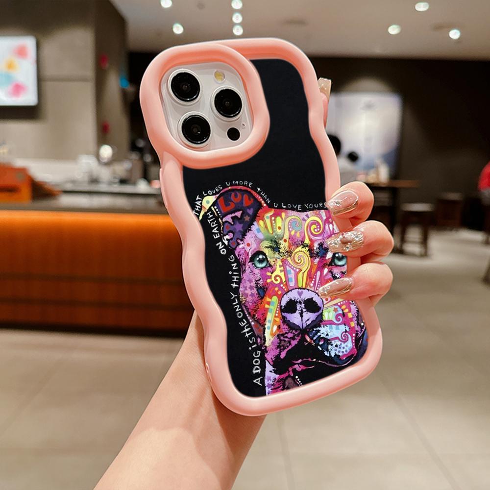 Ae76 Dog Color Doodle Design Art Защитные чехлы для телефонов для iPhone 14 13 Pro Max 11 12 15 Plus XR Infinix Hot 40i Smart8 Tecno Big Wave Задняя крышка из ТПУ