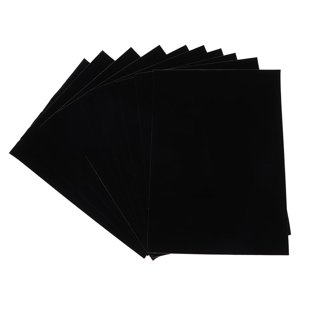 10pcs Self Adhesive Black Jewelry Box Lint Lining Sticky Flocked Cloth Accessory
