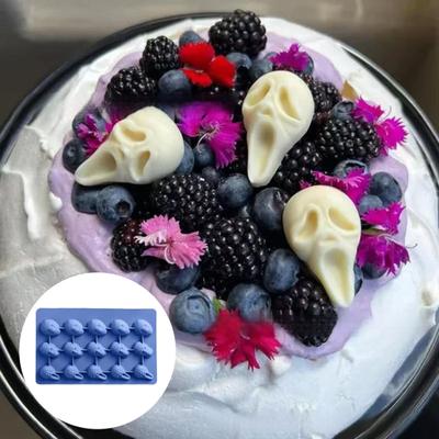 1/2 шт. Силиконовая форма для выпечки на Хэллоуин, в виде черепа, пищевая, безопасная, формы для приготовления угощений, украшения для вечеринки