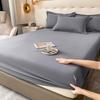 2024 Non-slip Solid Color Single Bed Fitted Sheet Dust Cover - Ins Style
