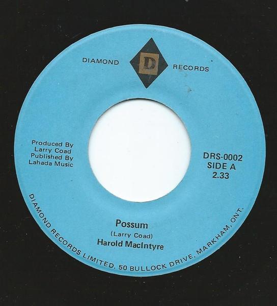 Пластинка 7 дюймов HAROLD MACINTYRE - Possum DRS0002 Diamond Records Canada Фолк Б/у