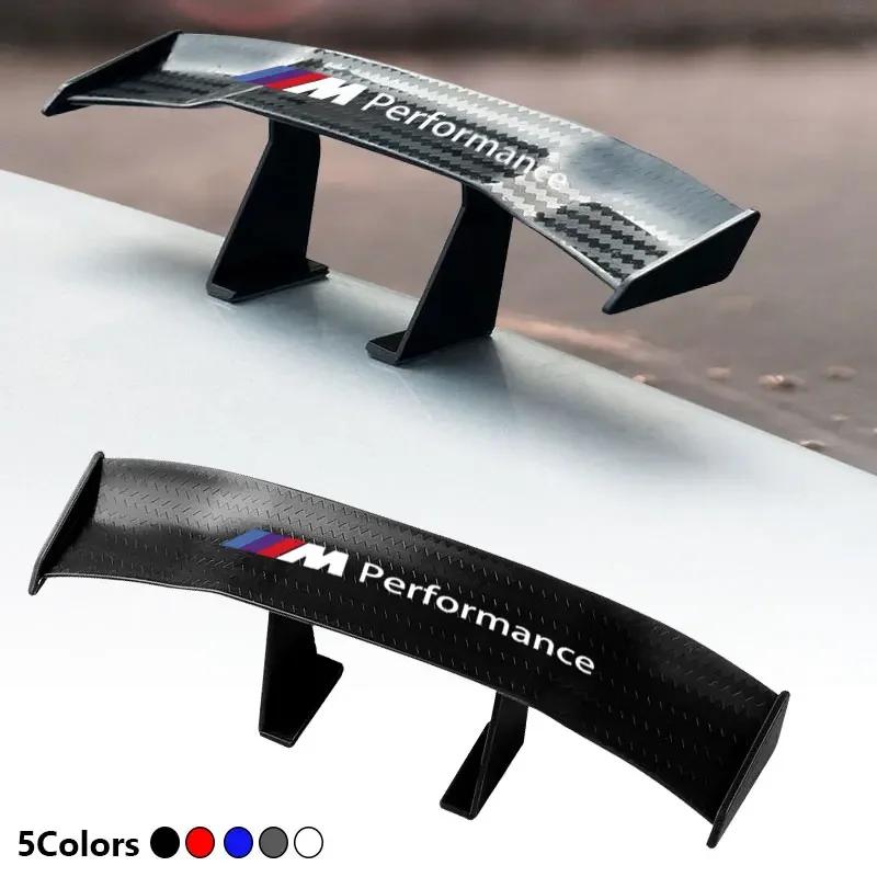 Car Mini Spoiler Tail Wing Carbon Fiber Look Mini Modified Tail Wings For BMW X1 X2 X3 X4 X5 1 2 3 4 5 6 Series E90 E91 E92 E65