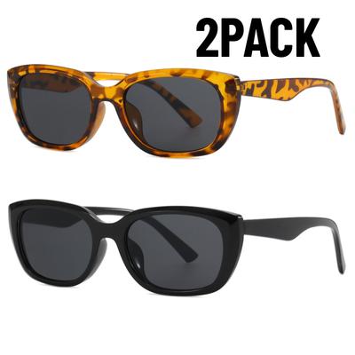 2PACK оправа винтажные солнцезащитные очки женские мужские брендовые кошачий глаз солнцезащитные очки ретро очки для глаз очки для мужчин женские прямоугольные очки