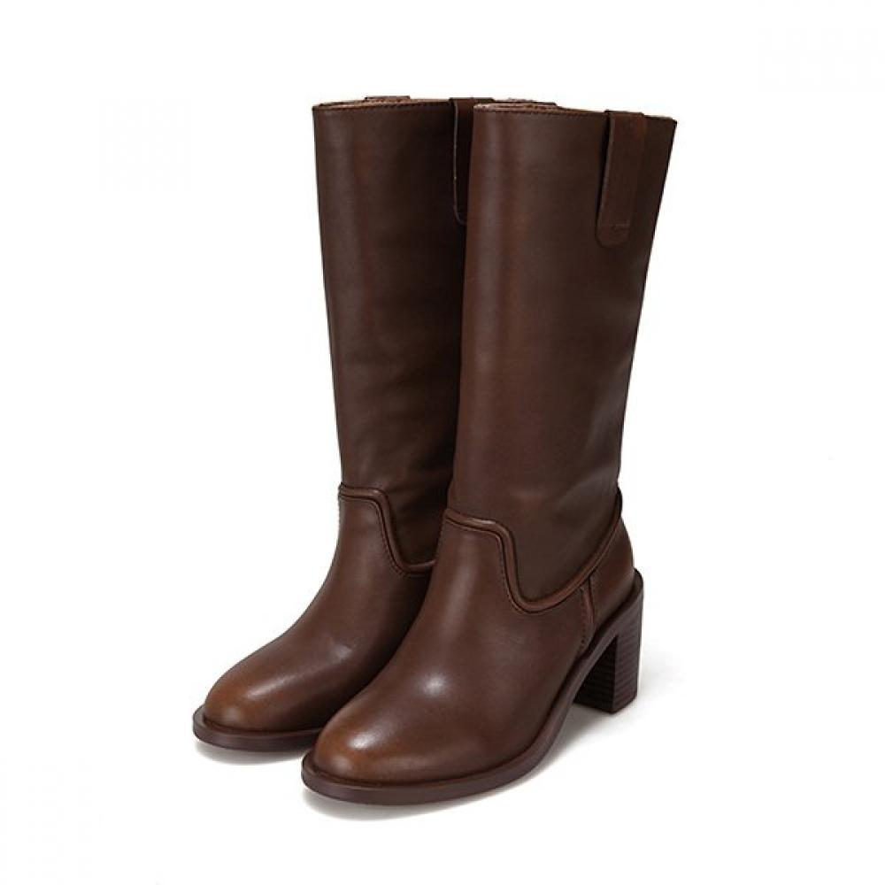 Barbara Leather 7cm Half Long Boots Bbg868br