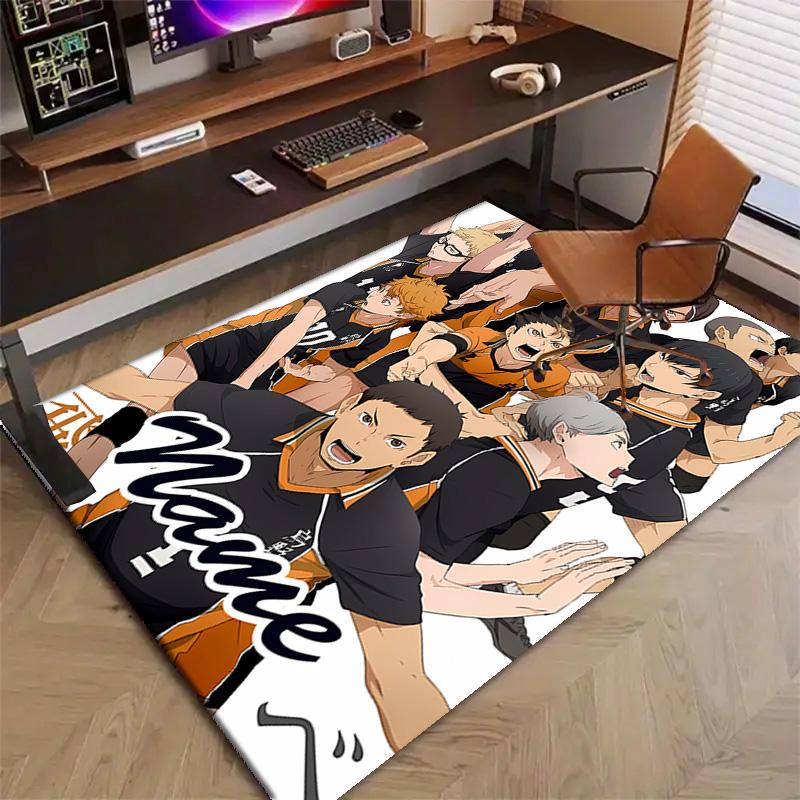 Custom Haikyuu Mat Personalized Name, Polyester Washable Indoor Entryway Rug, Gift for Christmas, Easter, Thanksgiving Day