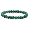 Браслет из малахитового камня 6 мм, классические мужские браслеты из натуральных бусин, исцеляющий баланс, эластичные ювелирные изделия ручной работы для женщин