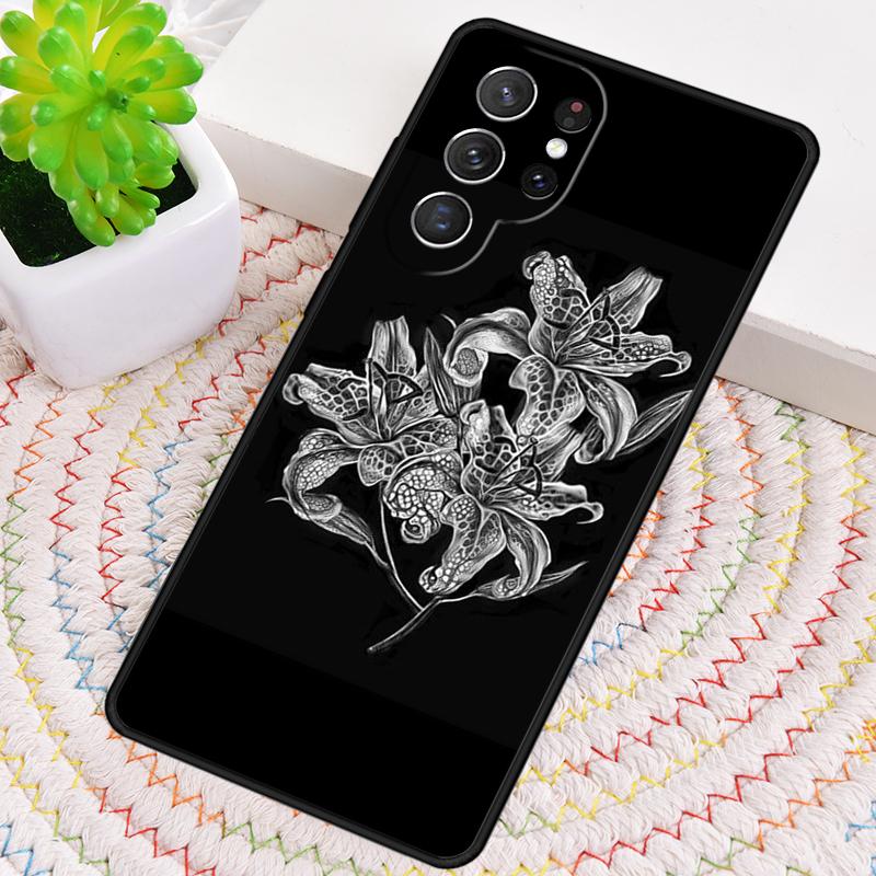 Силиконовый чехол для телефона с цветами лилии для Samsung Galaxy note 10 pro S26 S25 S24 S23 S22 S21 Plus S25Ultra Capa Cover