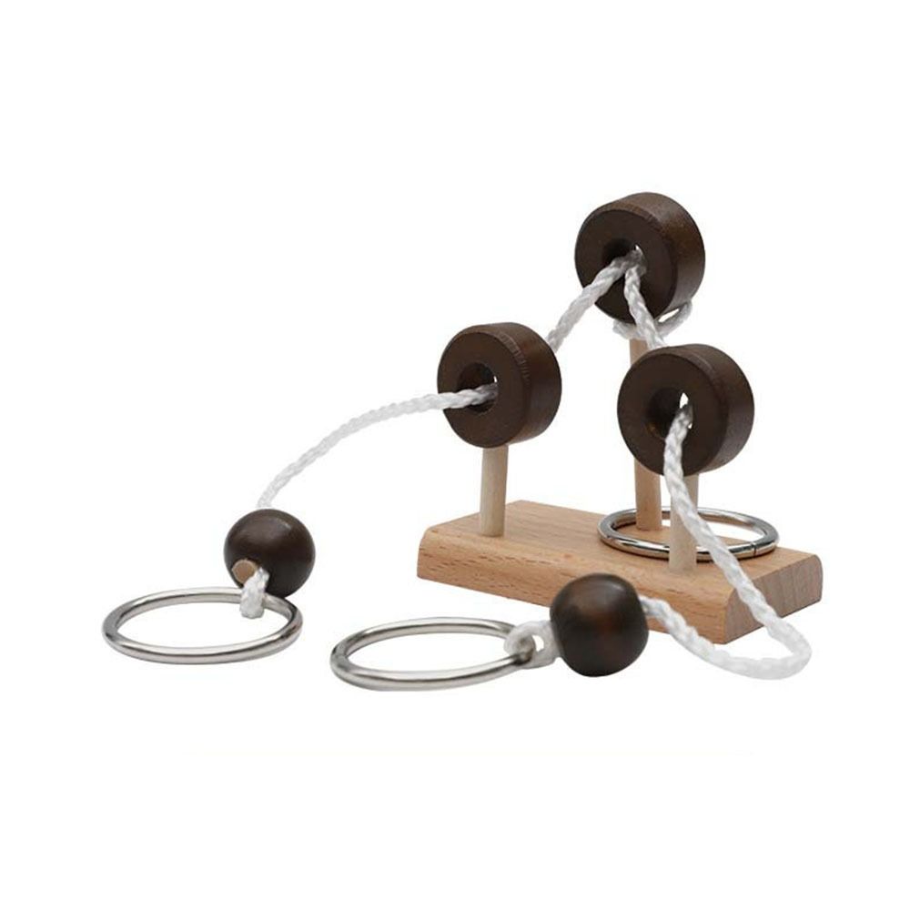 Wooden Threading Rope Loop Puzzle 3D Classic Kids