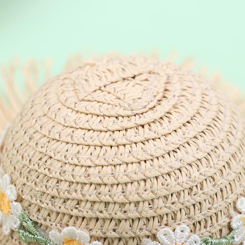 Dollhouse Handmade Daisy Hat Sun Cap For 1/6 Doll Accessories Doll Cute Hat With Bow Decoration Doll Hat Children'S Toy Gift