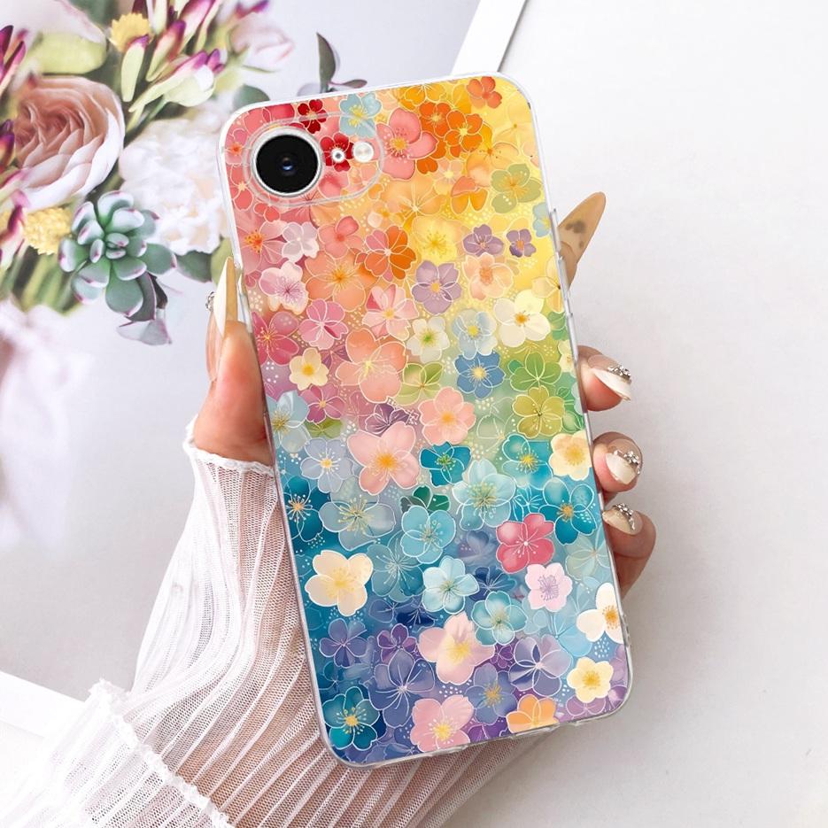 For Apple iPhone 16e Case A3409 Luxury Flowers Butterfly Painted Cover Soft Slim Phone Case For iPhone 16e iPhone16e Fundas Bags