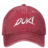 Duki Letter Logo Baseball Cap Vintage Women Men Trucker Hat Sunshade Outdoor Sun Baseball Caps Birthday Present