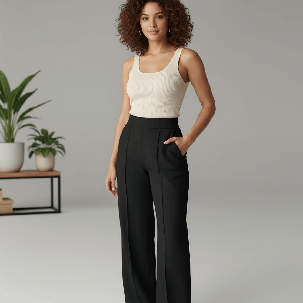 With Pockets Quick-Dry Joggers Loose High-Waist Leggings Leisure Straight Wide-Leg Pants  Fitness