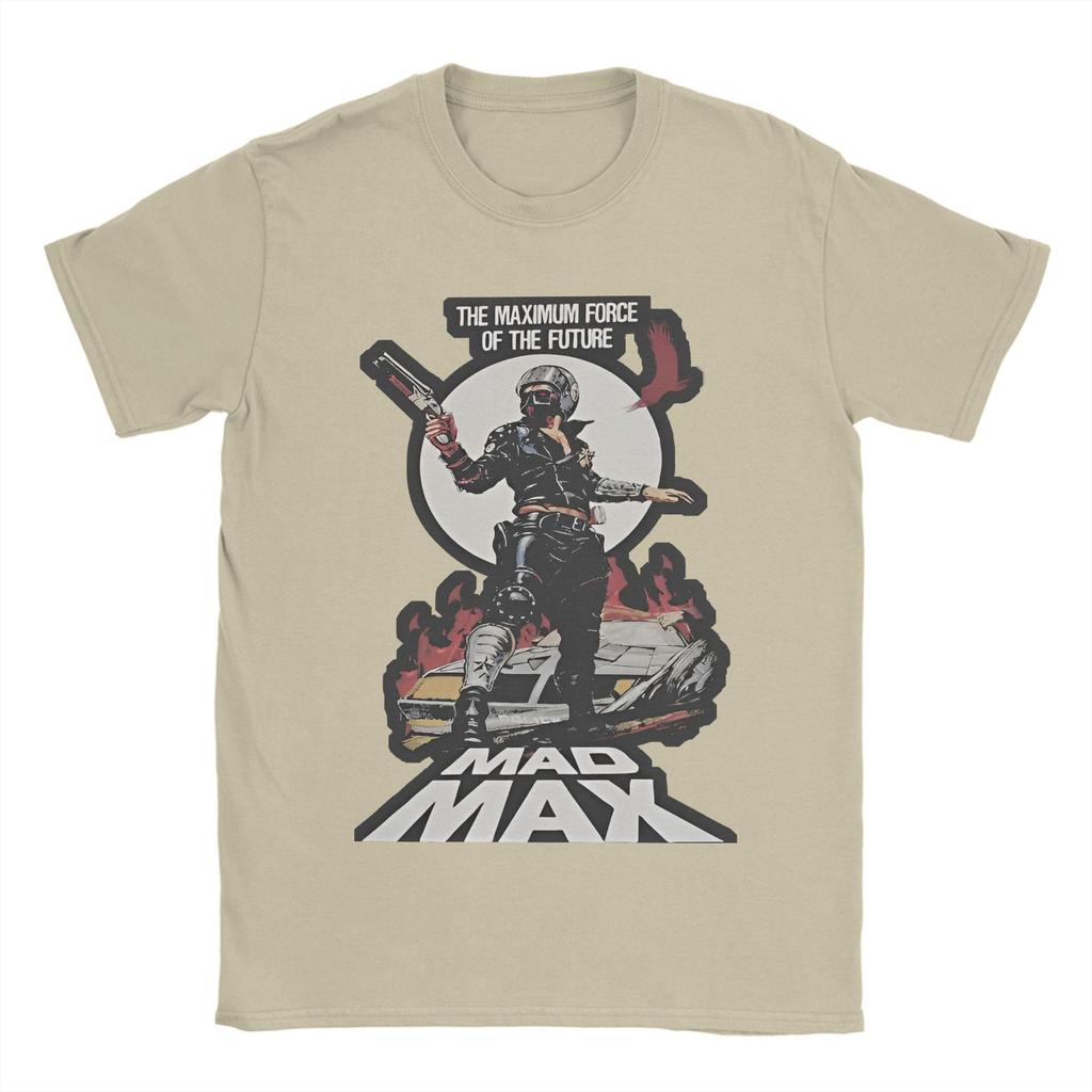 Винтажная футболка Mad Max Rockatansky Джордж Миллер Винтажная футболка Мужская 100% хлопок Короткий рукав Круглый вырез Летний топ Футболка