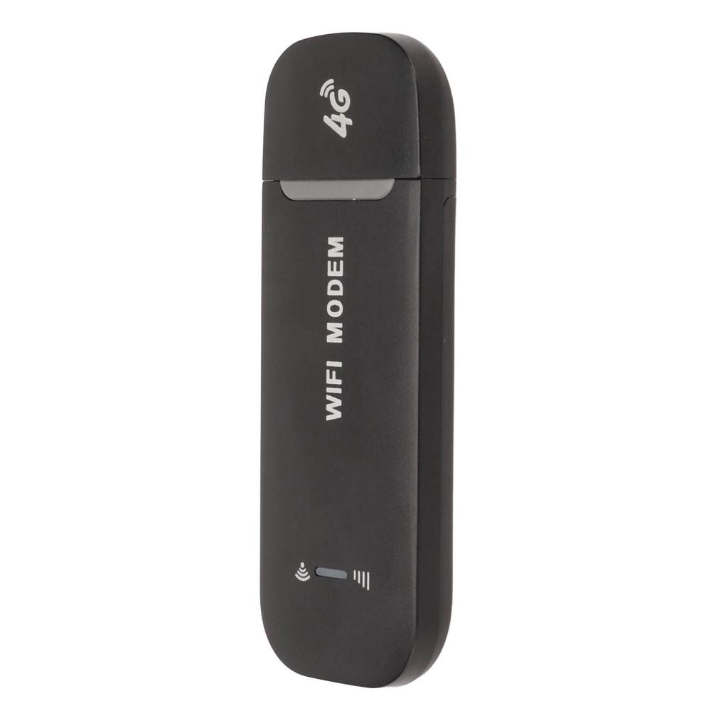 4G WiFi Router Black Up to 10 Users Stable Easy Connection USB Plug and Play 4G LTE Router for Hotspot Micro SIM Card