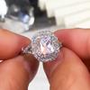 New Gorgeous Full Zircon Wedding Rings Women Dazzling Crystal Zirconia Proposal Engagement Party Ring Luxury Jewelry