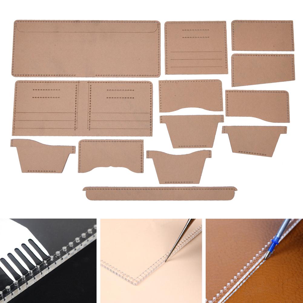 Wallet Pattern Template Transparent Acrylic Manual Leather Pattern Purse Template