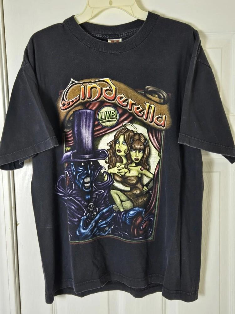 Винтажная футболка 90-х Cinderella Live Band Tour Подарок для фанатов Размеры S-5XL LI1714 Унисекс футболка