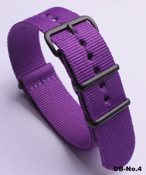 Черный нейлоновый и парусиновый ремешок для часов с вакуумно-нанесенной застежкой