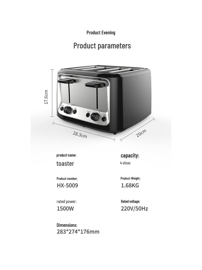 Japanese 4-Slice Automatic Toaster Oven with Intelligent Settings