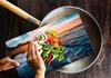 GLASS PLATE CUTTING BOARD 52x30 SEA