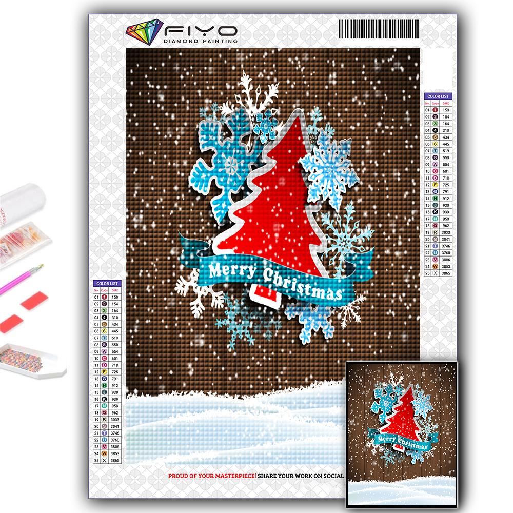 Популярная 5D Diy вышивка крестиком Рождественская елка Санта-Снеговик картина полная дрель набор для вышивки крестиком настенная наклейка домашний декор