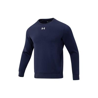 Under Armour Однотонный повседневный спортивный свитер с круглым вырезом, унисекс, свитшот, темно-синий 23600306-409
