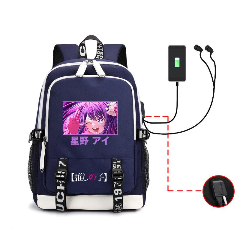 Школьная сумка с анимацией, USB, многофункциональная, большой емкости, сумка для компьютера, рюкзак для путешествий на открытом воздухе