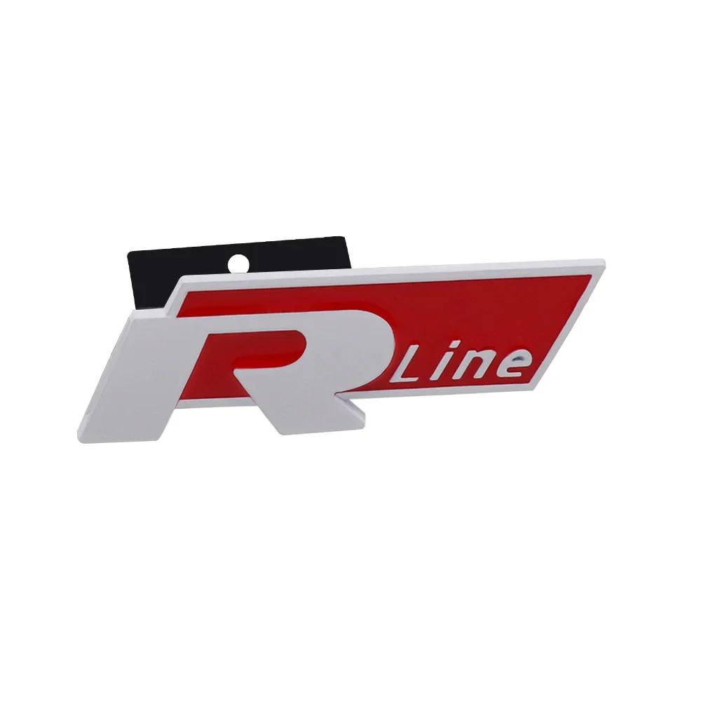 2026 Hot For VW VOLKSWAGEN 3D Metal Car Logo R RLine Front Grille Emblem Badge Sticker For Volkswagen VW Golf R R32 MK7 MK7.5 MK