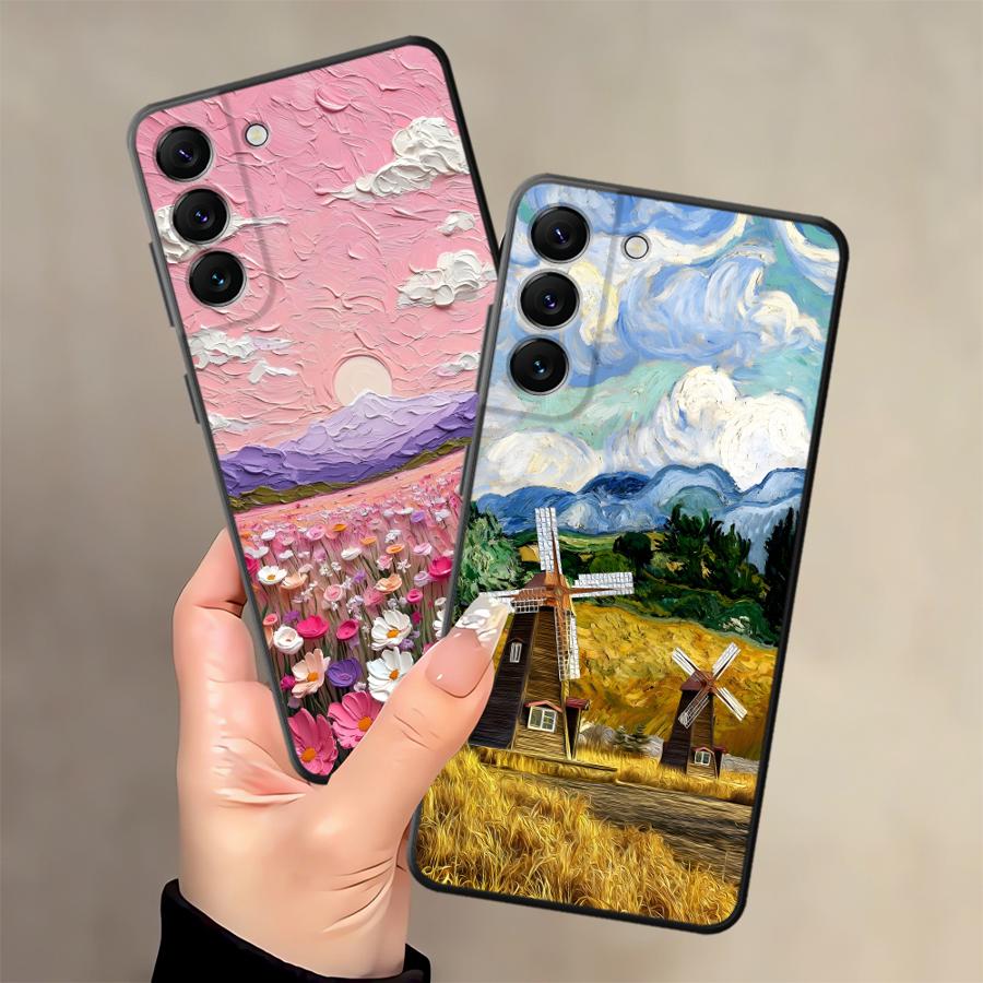 Креативный чехол-картина маслом с пейзажем для Samsung Galaxy A52 A36 A57 A15 A05 A53 A17 A25 A16 A06 A73 A51 A55 A37 A23