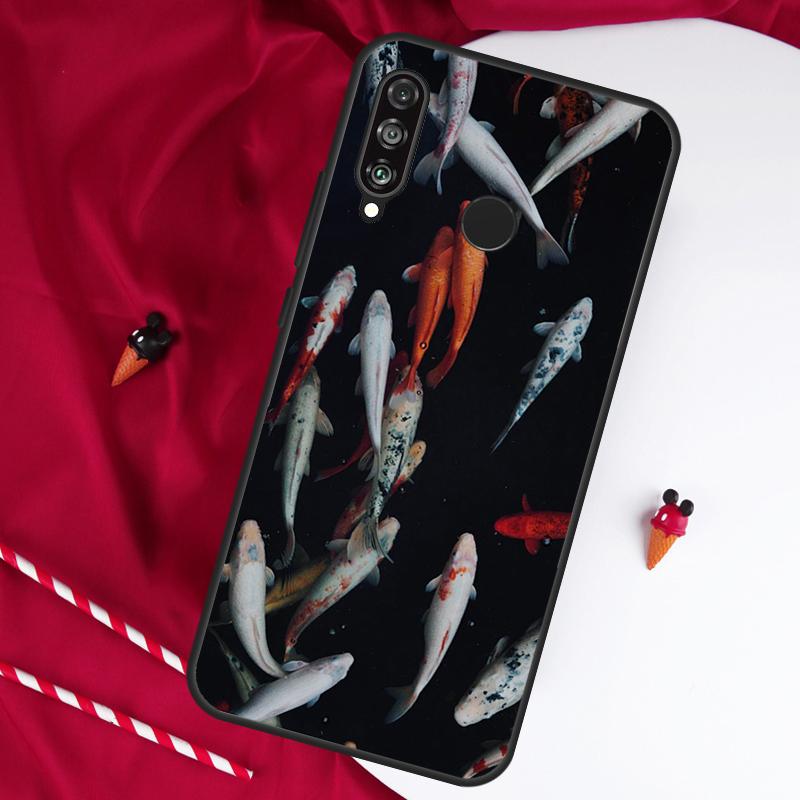 Картина с рыбой Кои для Huawei Nova Y61 Y91 Y73 Y72 Y90 Y70 Y60 12s 12i 11i 8i 9 10 SE P60 P30 Pro P40 Lite Чехол