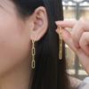 Серьги-кисточки с геометрической цепочкой в стиле ретро, длинные серьги в стиле ниши, простые и роскошные для женщин