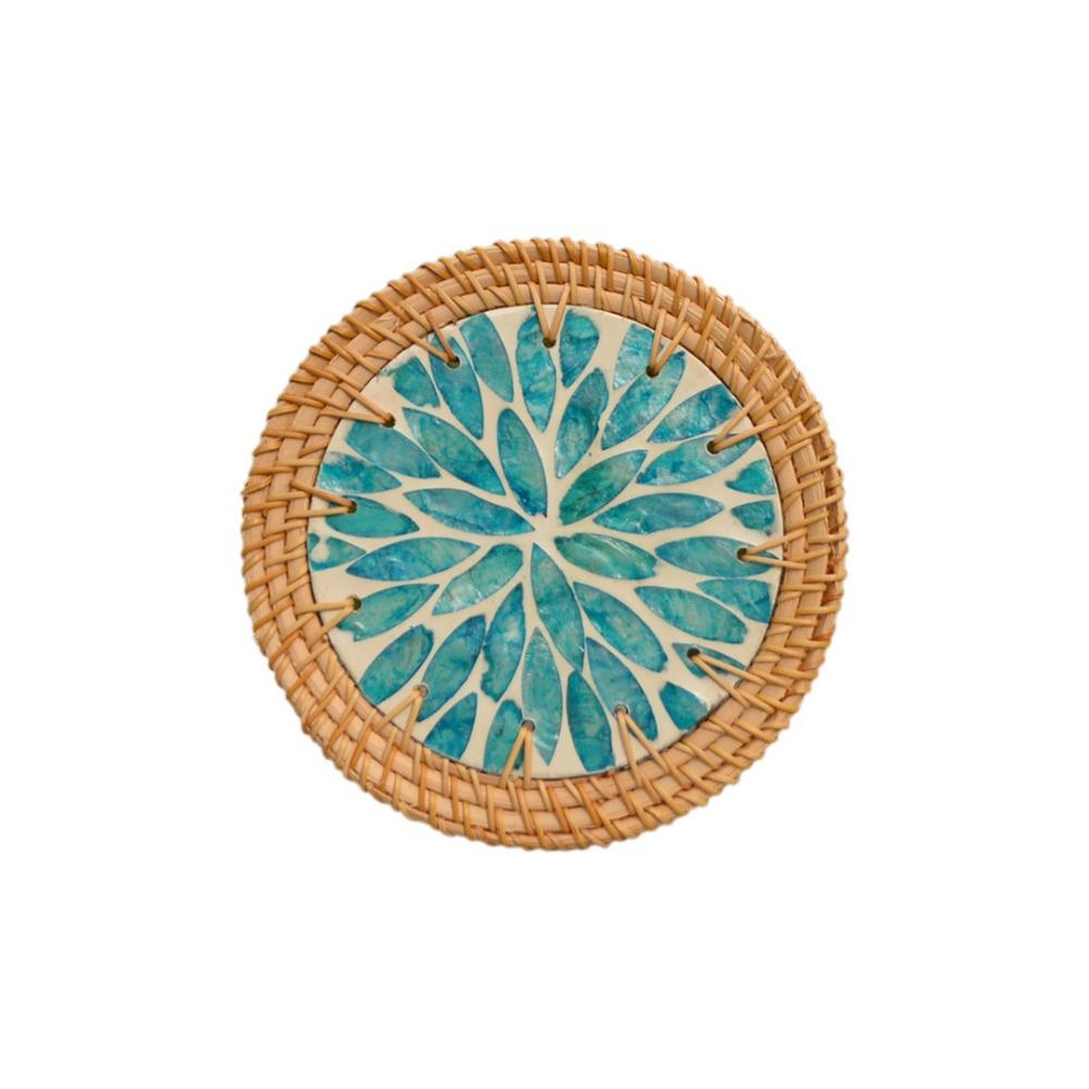 Round Teapot Mats Woven Texture Heat Insulation Pad Tea Ceremony Shell Mats Restaurant