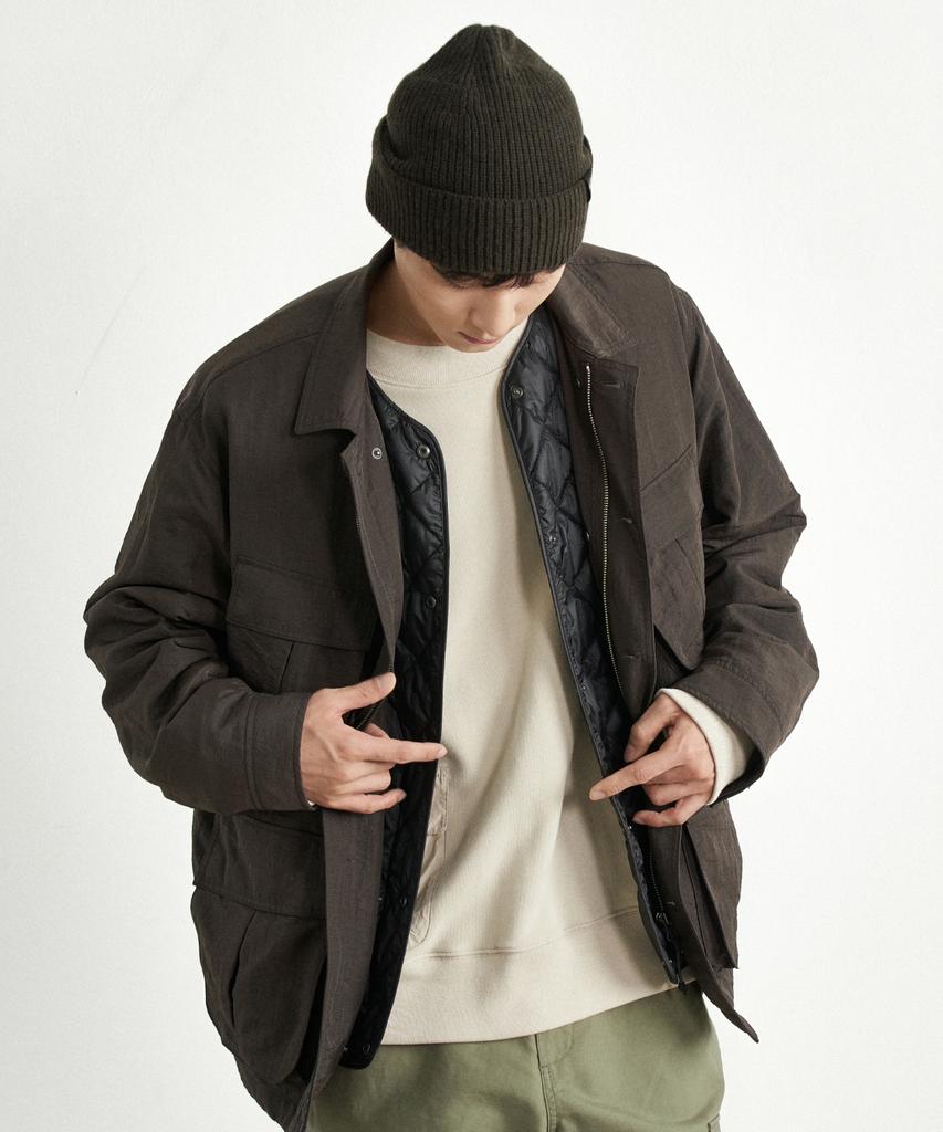 Helement Easy Detachable Padded Jacket (Brown)