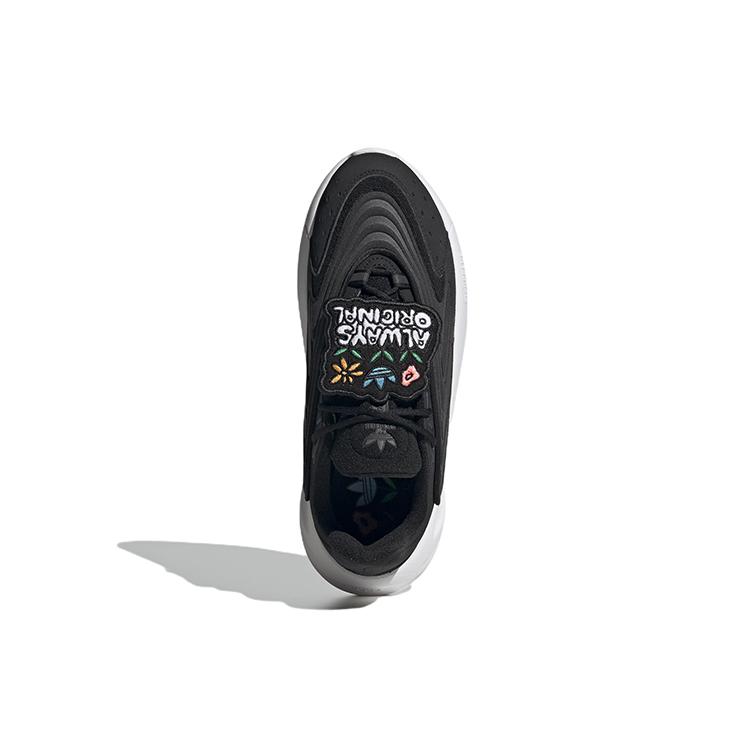 Adidas Womens Ozelia 'Black White' (women's sizes) Core Black / Cloud White / Acid Red Chunky Sneakers GW0593