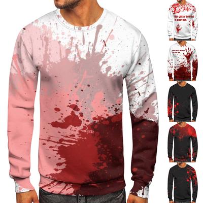 Мужские топы с круглым вырезом, мужской повседневный модный пуловер с длинным рукавом и круглым вырезом