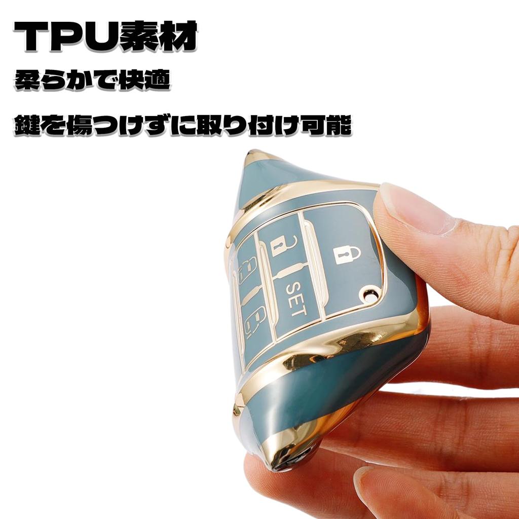 QEZA Alphard 30 Series Key Case, Designed for Toyota, Key Cover, TPU Material, Soft,