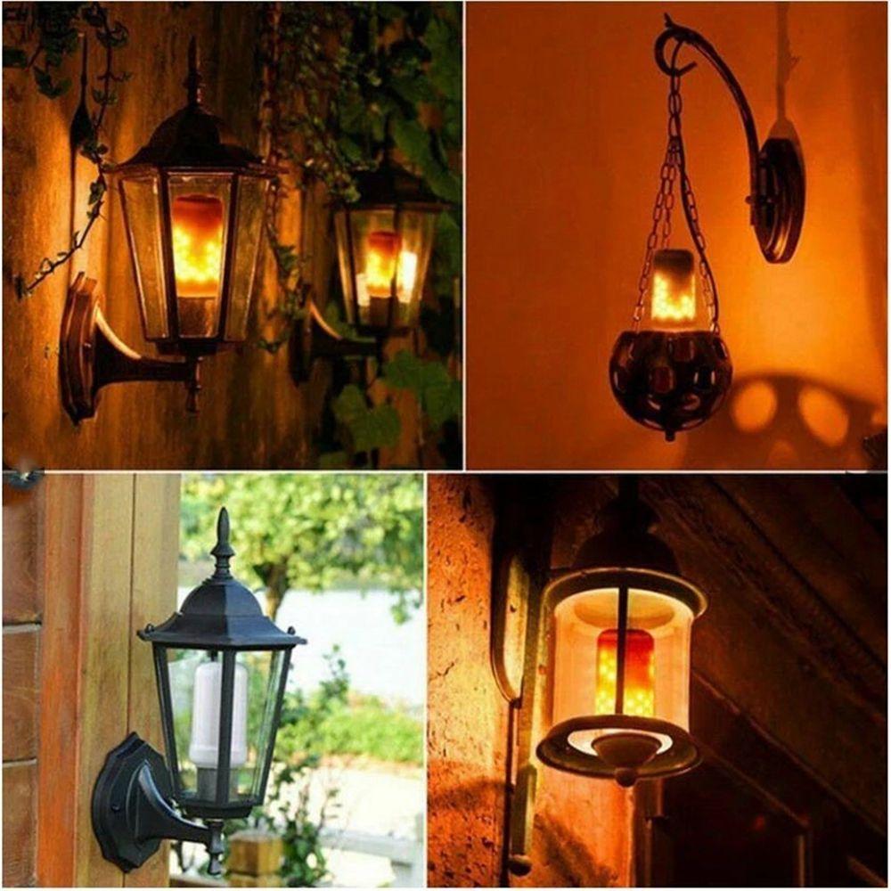 Festival Party Garden Decor Night Light Simulation Fire Lights Effect Light Bulb LED Flame Lamp
