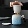 Керамическая чашка для заваривания чая в стиле Гочао с сепаратором для воды и крышкой-фильтром