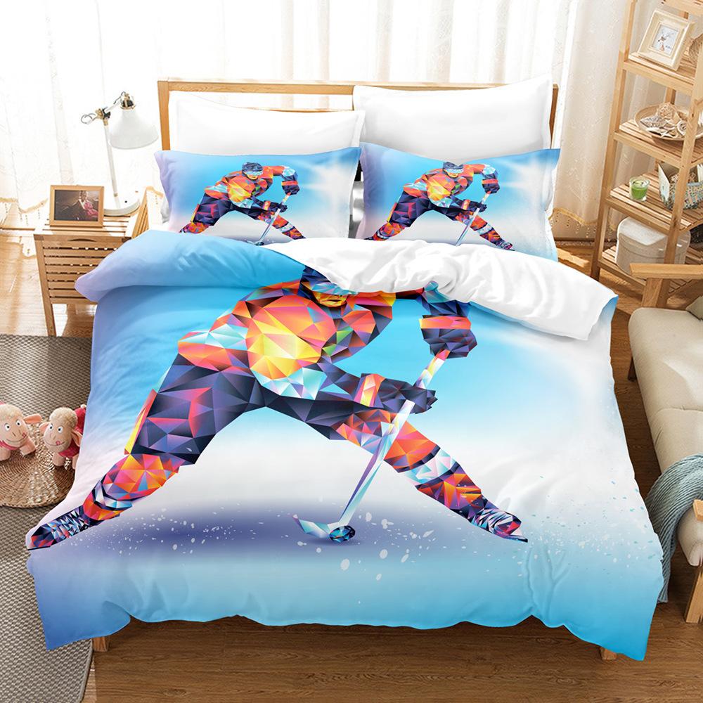 Colorful Skiing Sport 3D Print Bedding Set Cozy Duvet Cover King Queen Twin Single Size Birthday Gift Boy Kid Bedroom Decoration