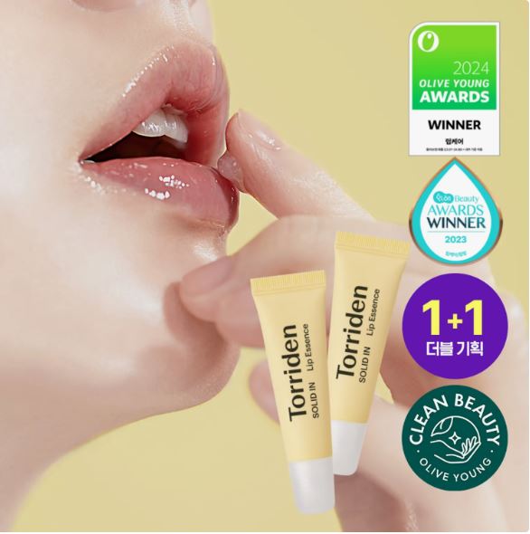 Блестящий увлажняющий уход для губ - Torriden Solid In Ceramide Lip Essence 11 мл 1+1
